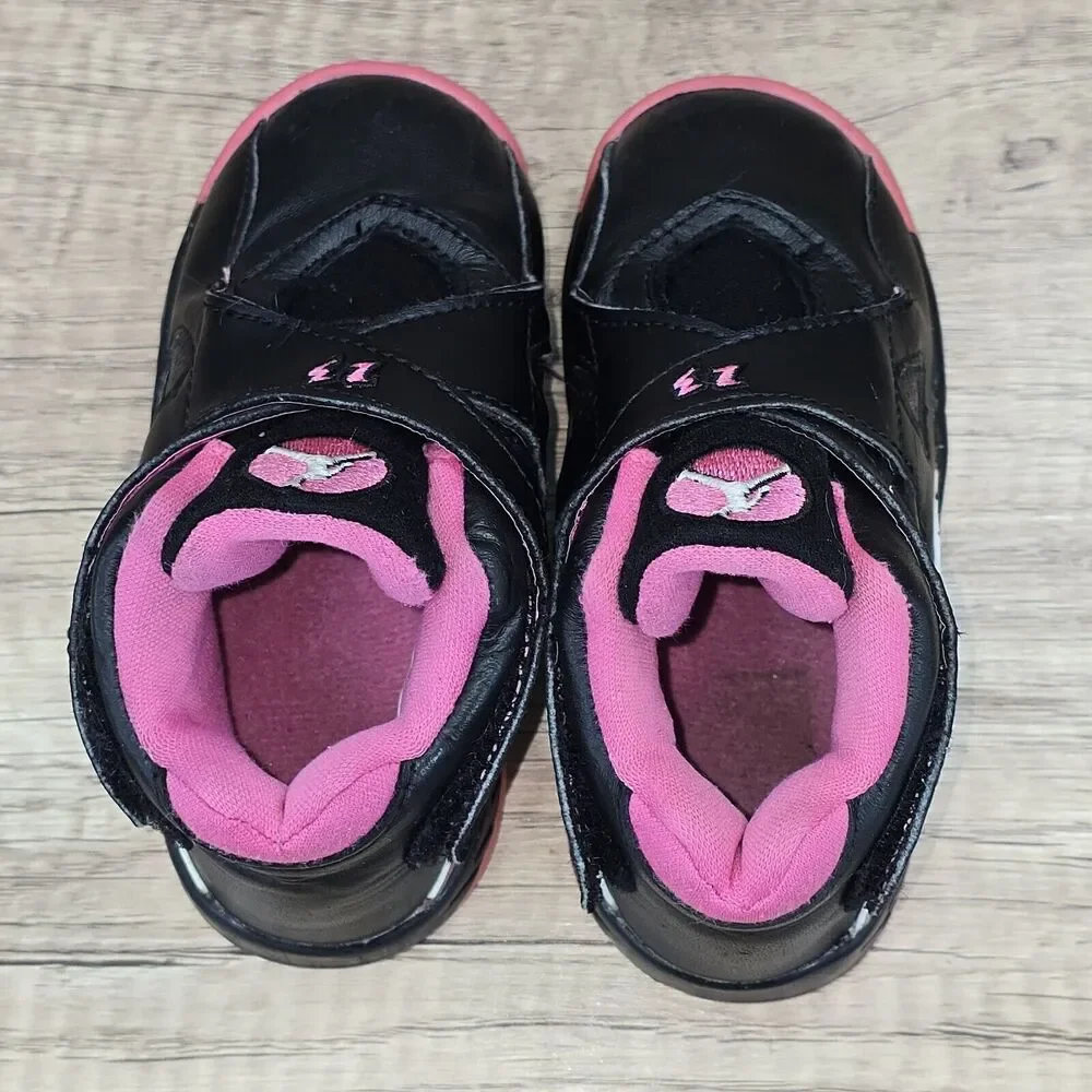 Nike Air Jordan 8 Retro Toddler's Size 7C Black Pink Shoes Sneakers (CN8093-006)